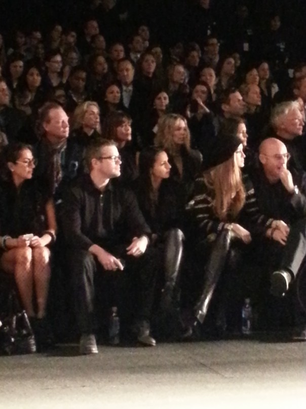 Matt Damon and wife. at Naeem Khan #NYFW FW13