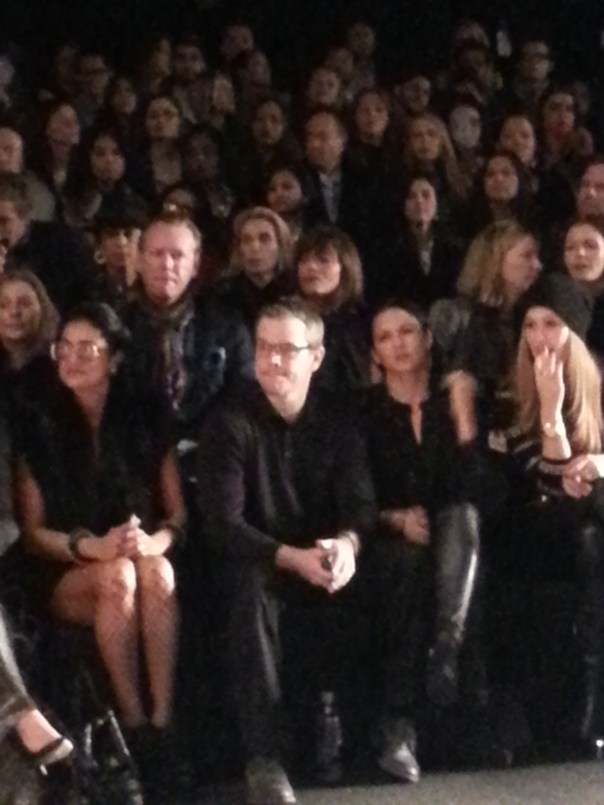 Matt Damon and wife at Naeem Khan #NYFW FW13