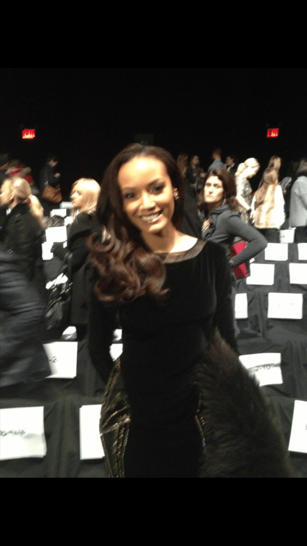 Victoria's Secret model Selita Banks at Pamela Roland #NYFW FW13